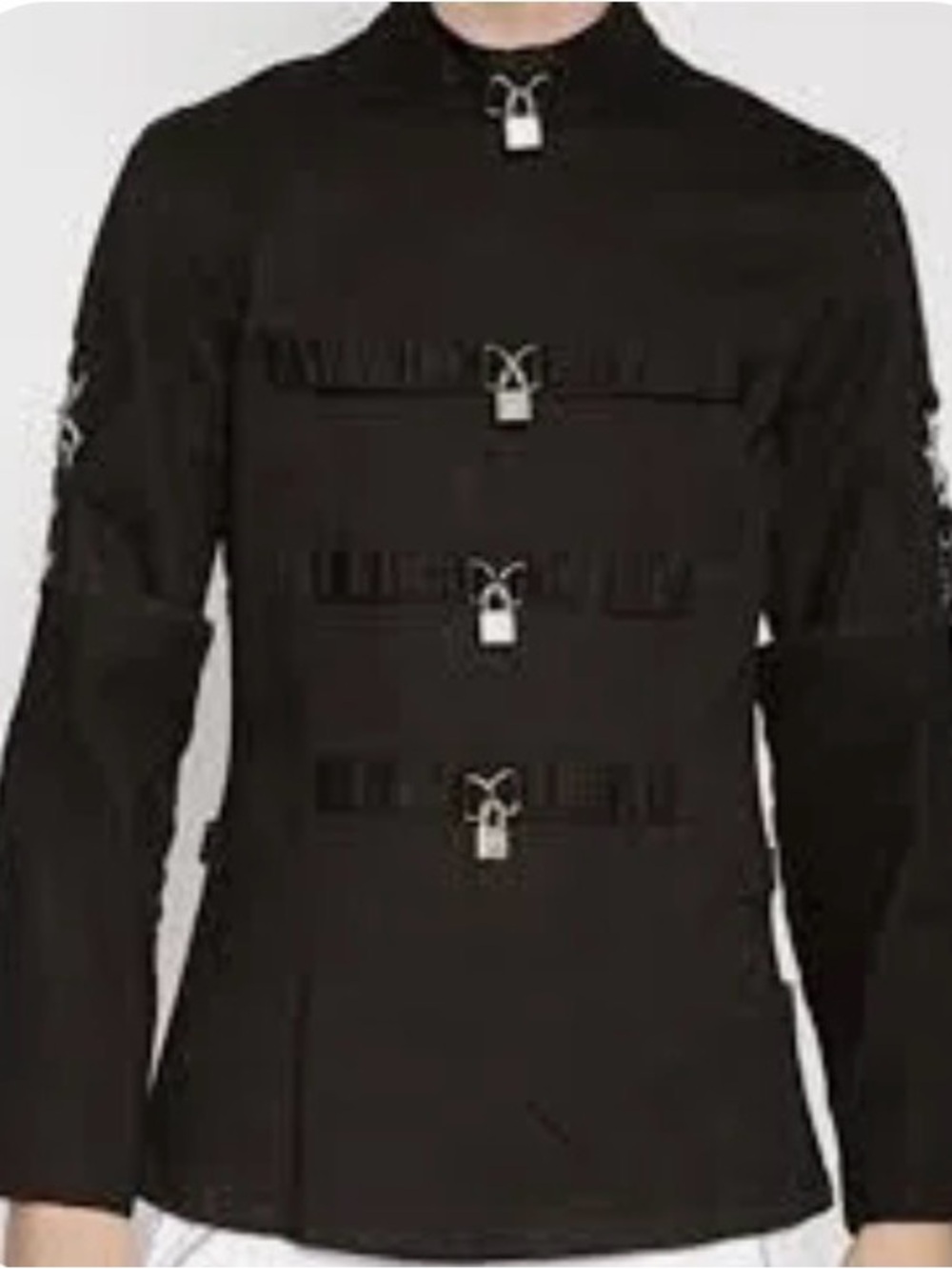 Tripp NYC Black Buckle-Front Utility Jacket